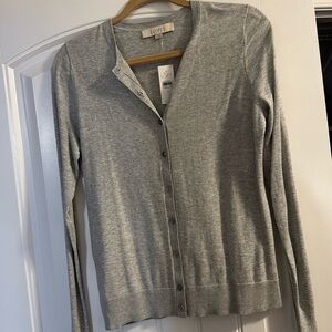 Loft Ann Taylor Medium Cardigan NWT Gray